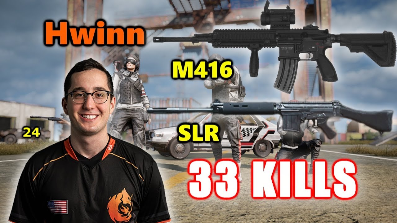 Genesis Hwinn, Ashleykan и MrBlownapart - 33 убийства - M416+SLR - отряды - PUBG