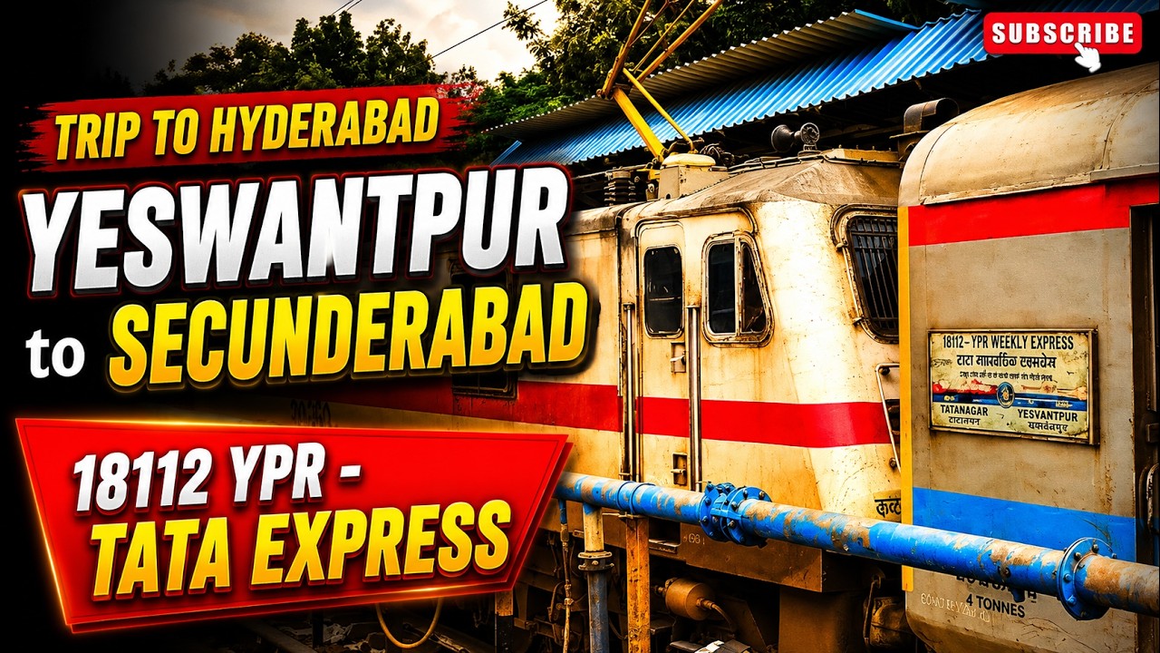 18112 Yeswantpur - Tatanagar Express | Journey till Secunderabad #train #indianrailways #vlog #trip