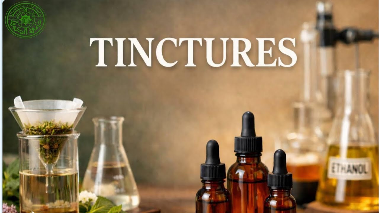 كلية الصيدلة |مرحلة ثالثة| تكنولوجي محاضرة Tinctures 