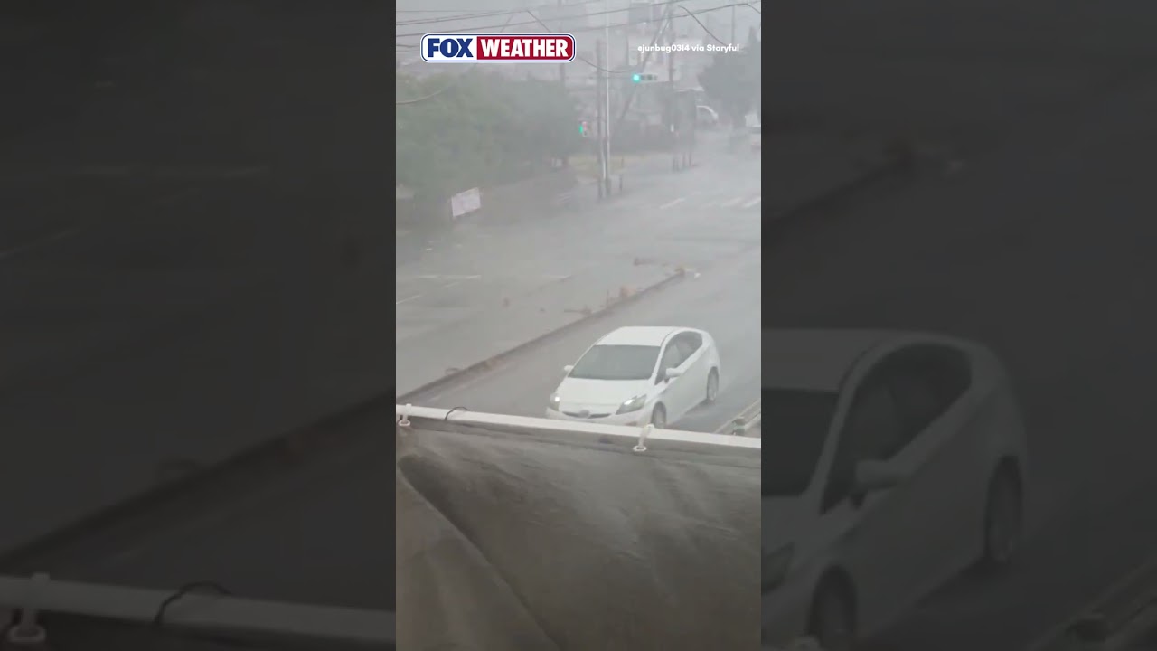 Typhoon Bavi Brings Rain and Lashing Winds To Japan's Southern Islands