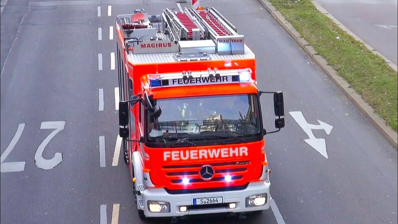 [PRESSLUFTALARMFAHRT] HLF - B FW 2 Berufsfeuerwehr Stuttgart