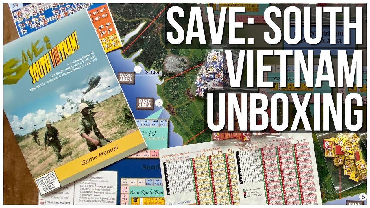 Save: South Vietnam Unboxing | Fortress Games | Solitaire Wargame Historical Game | Vietnam War