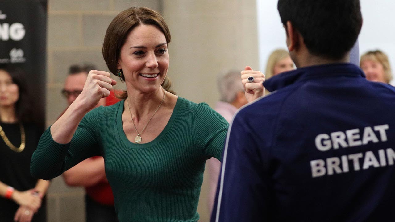 Kate Middleton takes to the race track and Prince William drives a digger