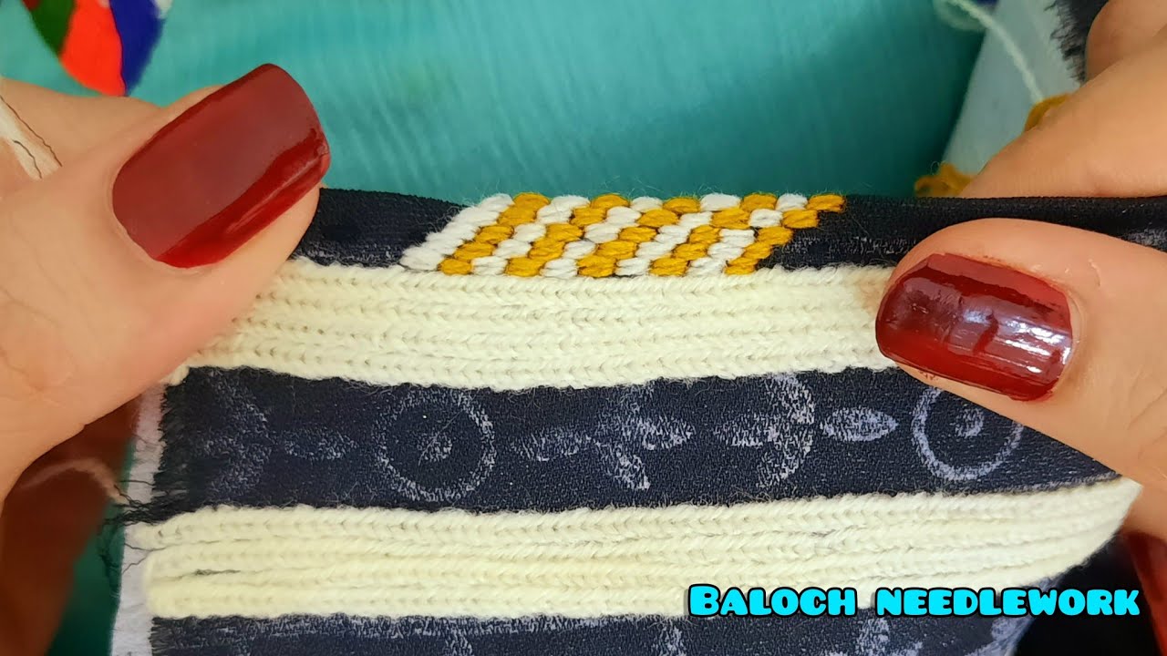 Balochi embroidery | learn to make sarpag Doch | sarzeh | sartop | asteeg a sarzeg