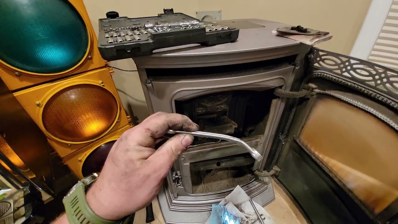 Harman Accentra burn pot removal #Harman #pelletstove