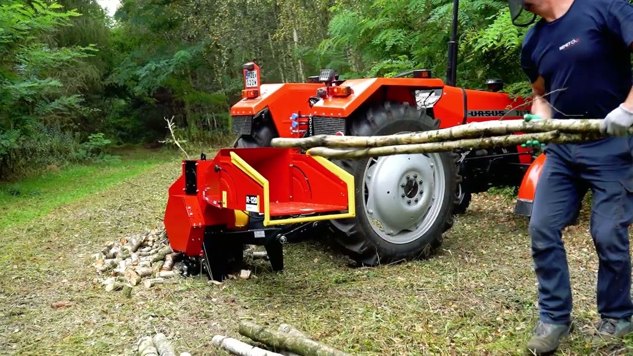Niesamowity rębak do gałęzi R-120 :) z kołem zamachowym :) Cięcie bez końca :) #agriculture