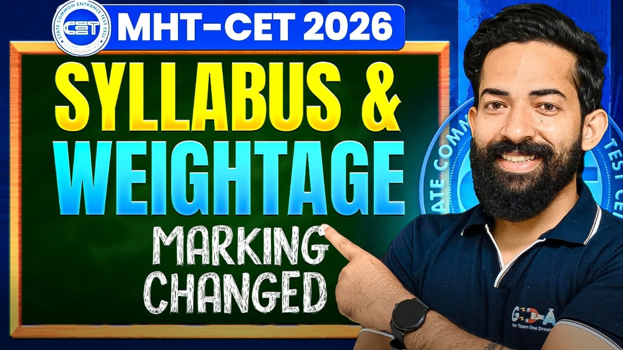 MHT-CET 2026 Physics Syllabus & Chapterwise Weightage 🔥 New Marking Scheme Explained | by Ajju Sir