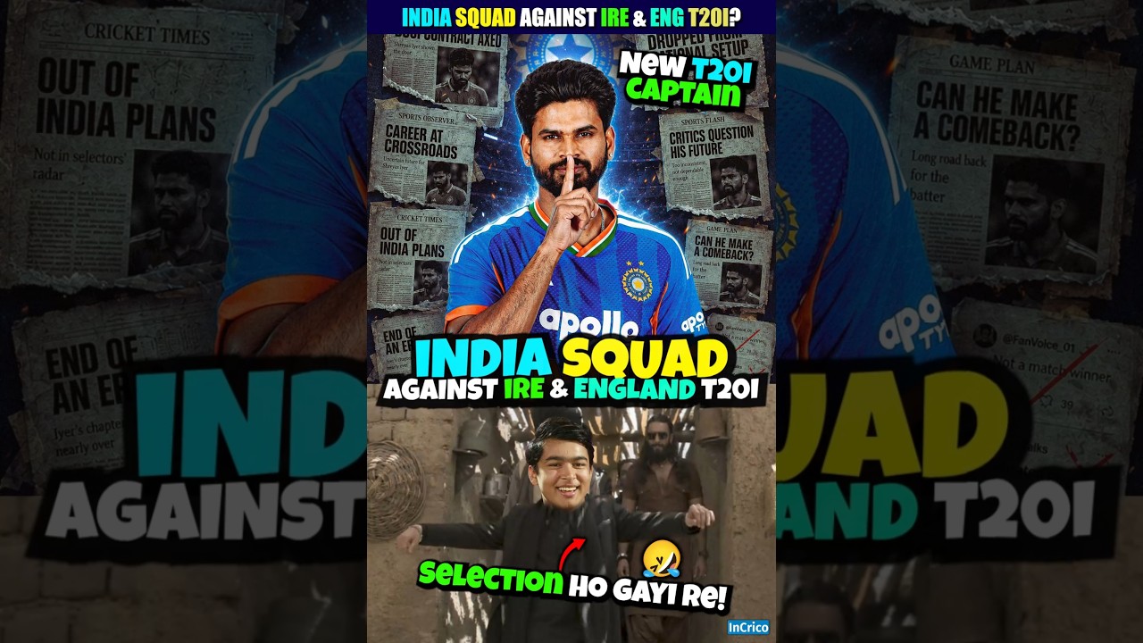 Shreyas Iyer New T20 Captain 😍 Vaibhav Suryavanshi Selected 😱 India T20 Squad Announced #shorts