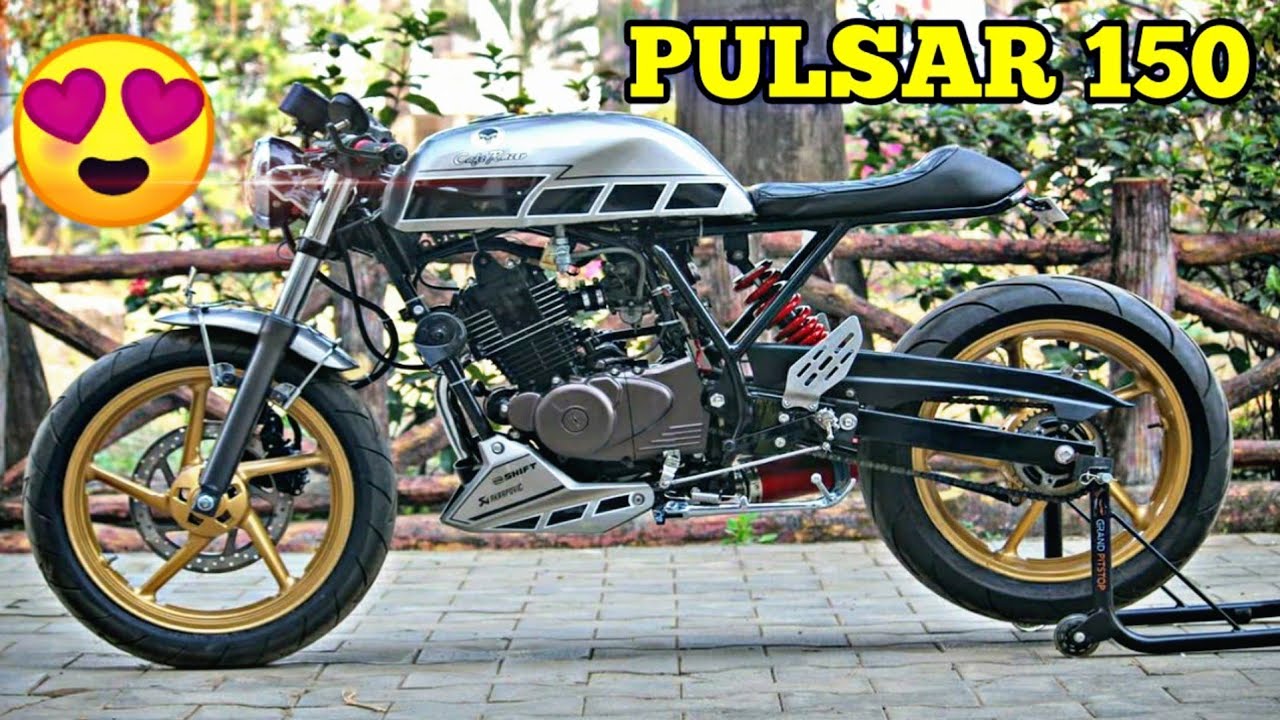 Modified Bajaj Pulsar into CafeRacer By Rocky Customs and Pulsar modified CafeRacer india