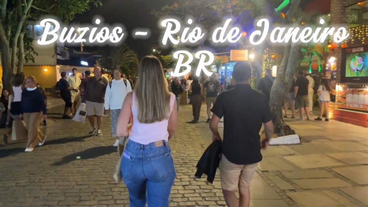 Night Walk in Búzios, Brazil 🌙 | Downtown Atmosphere - Rua das pedras