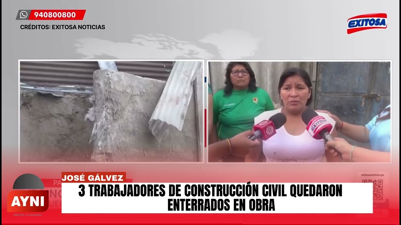 3 TRABAJADORES DE CONSTRUCCIÓN CIVIL QUEDAN ENTERRADOS EN OBRA.