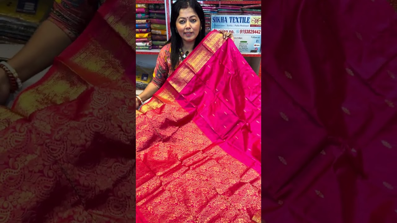 Pure kanjivaram silk saree with silk mark certified l l booking WhatsApp 9153829442
