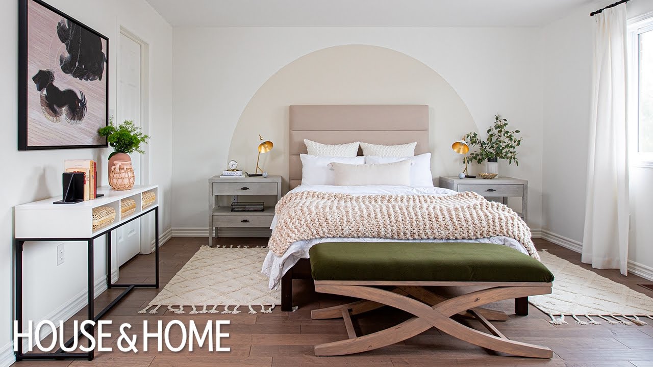 Bedroom Makeover With Easy DIY Painted Arch