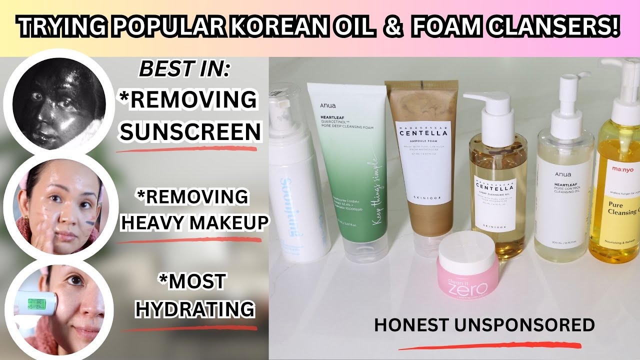 *VIRAL* Korean Oil & Foam Cleansers! Which is the Best?