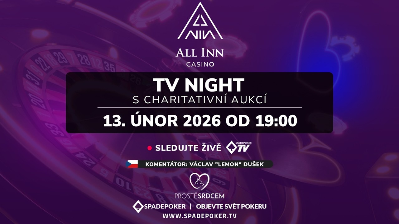 🇨🇿 TV Night s charitativni aukc&iacute; - All Inn Casino Prague 🇨🇿