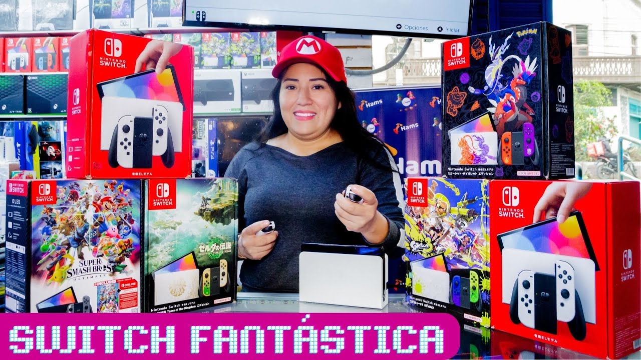 Switch Oled liberada con juegos | Switch fantástica en Videojuegos Hams