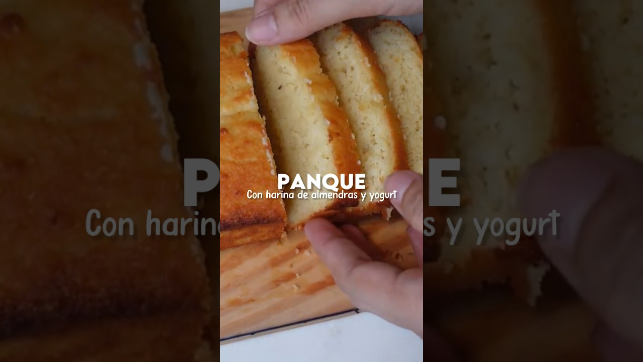 PANQUE DE YOGURT CON HARINA DE ALMENDRAS    #recetasaludable #postresaludable #pastel