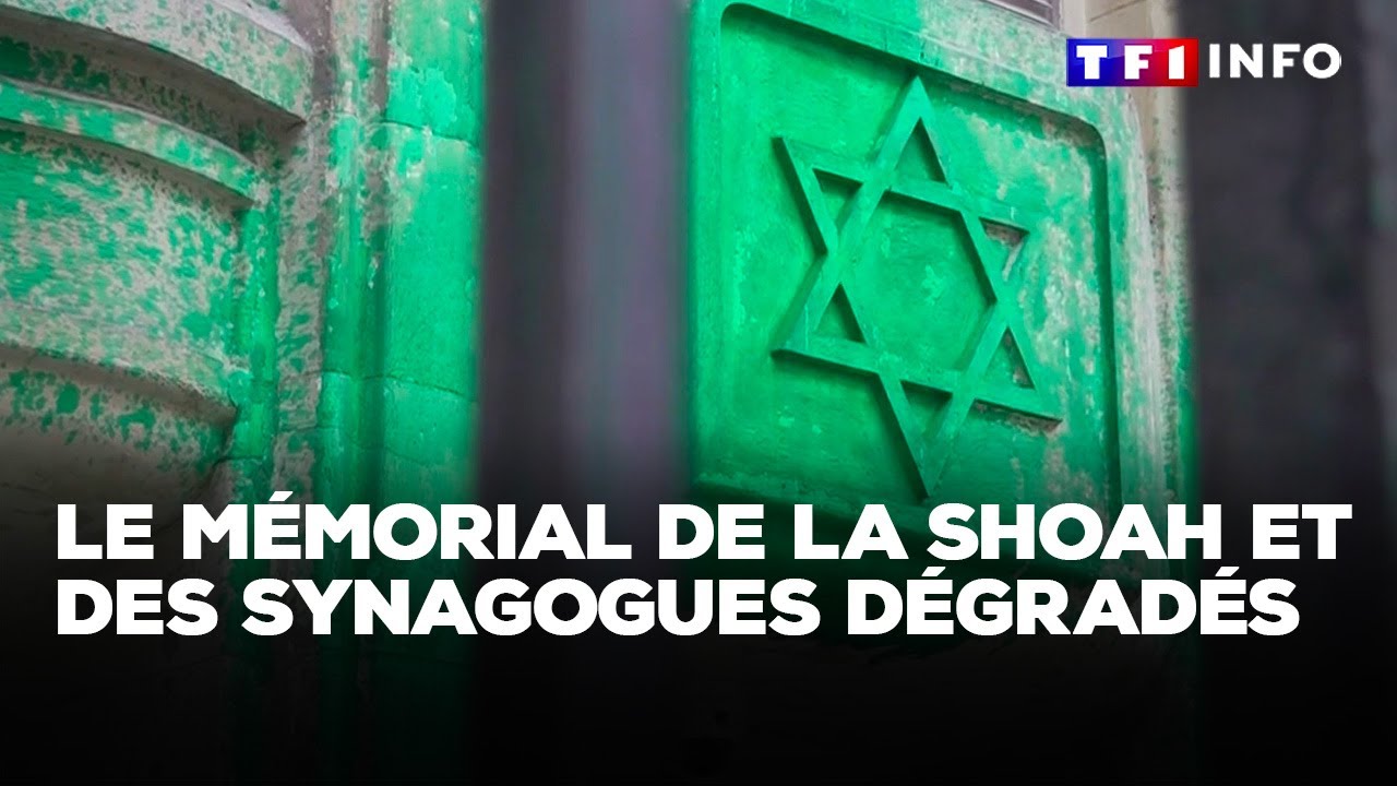 Le mémorial de la Shoah et des synagogues dégradés｜TF1 INFO