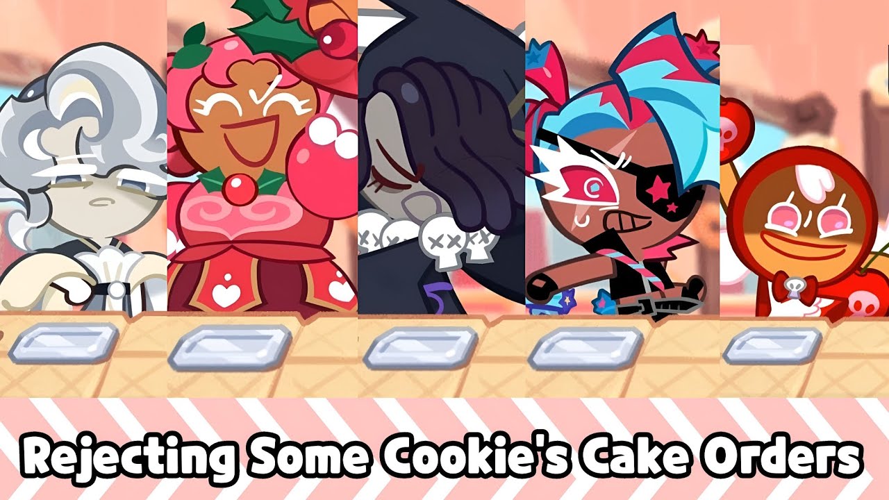 Some Cookie's Reactions After Getting Rejected 🤭 (Strawberry Crepe Cookie's Cake Shop)