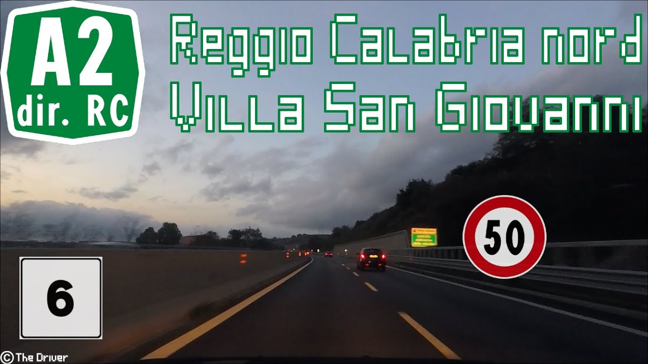 I - Autostrada A2dir RC - Tratto Reggio Calabria nord-Villa San Giovanni