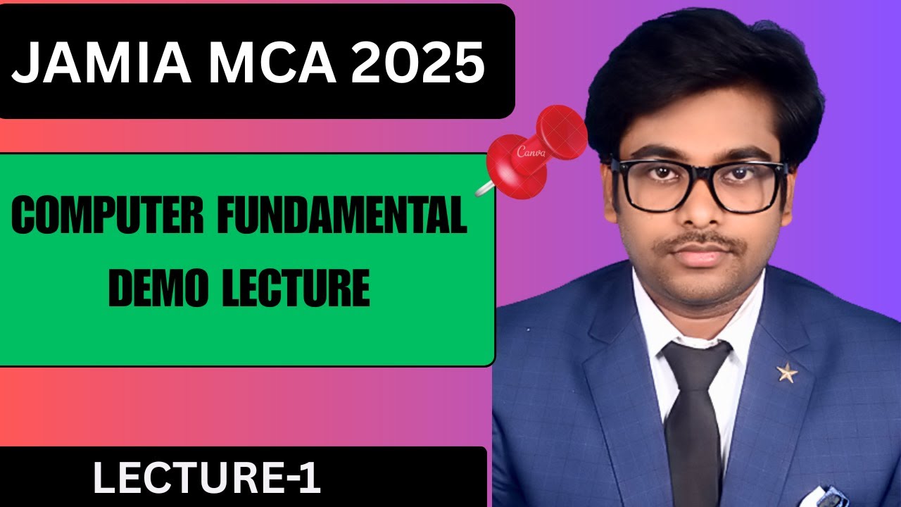 Computer Fundamentals Complete Lecture for Jamia MCA 2025 | MCA Gyan