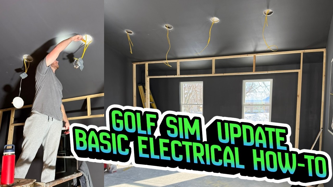 Wiring a DIY Golf Sim Room | Basic Electrical Tutorial (Outlets & LED Lights)