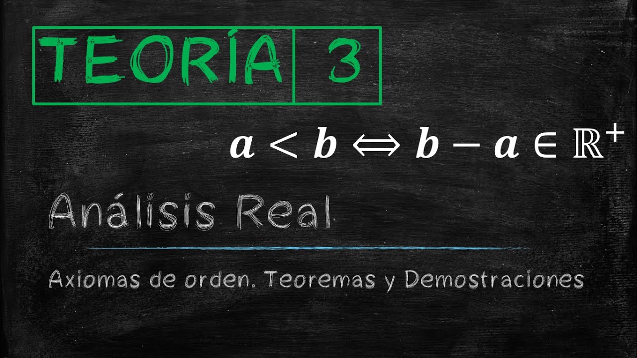 ANÁLISIS REAL | Axiomas de orden | Teoremas y Demostraciones.