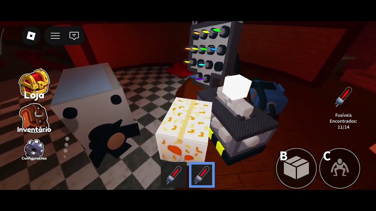 Jogando rainbow friends 1 no Roblox 