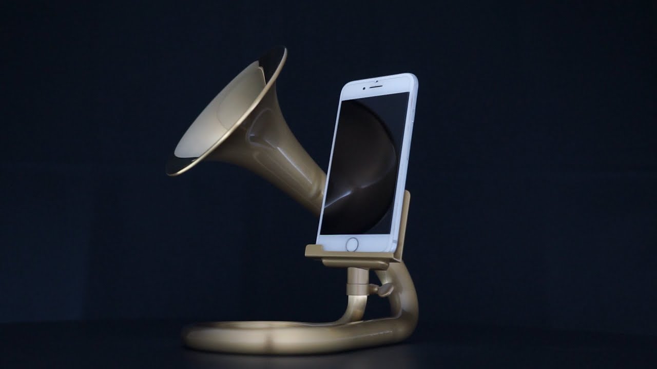 CarolBrass Desk Trumpet (smartphone sound amplifier) demo video