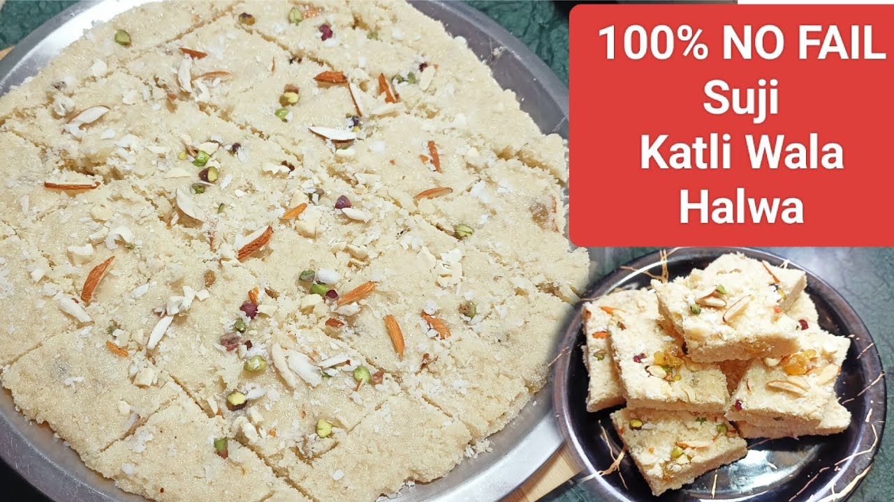 Traditional Shab-e-Barat Recipe Suji Katli Halwa 
