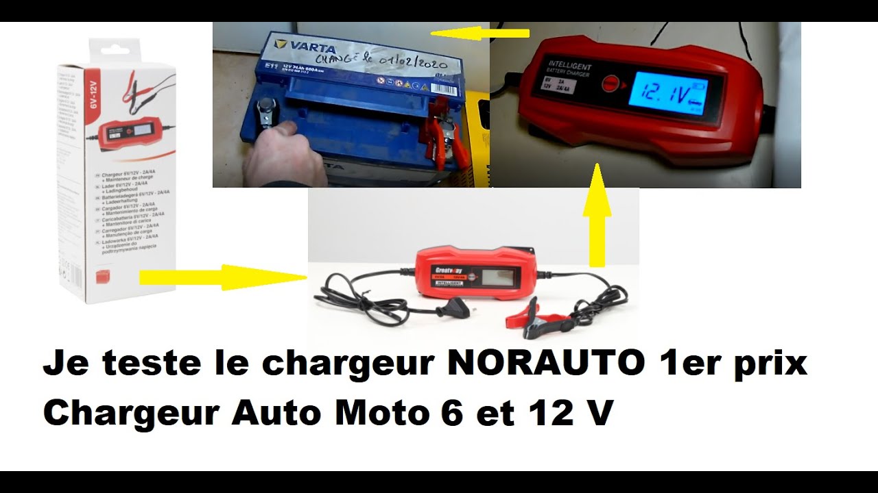 Я тестирую зарядное устройство NORAUTO по первой цене для автомобильных мотоциклов 6 и 12 В.