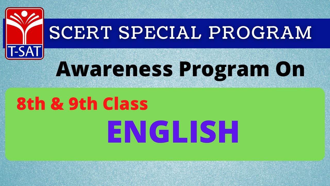 T-SAT || SCERT  : Orientation Program on  ENGLISH - 8th & 9th
