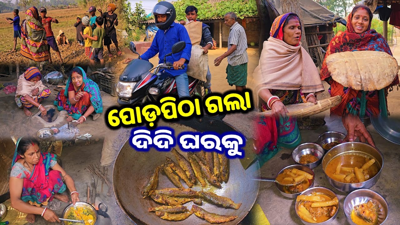 ପୋଡ଼ପିଠା ଗଲା ଦିଦି ଘରକୁ || Odia Family Vlog || Tapan Sanju Family Vlog