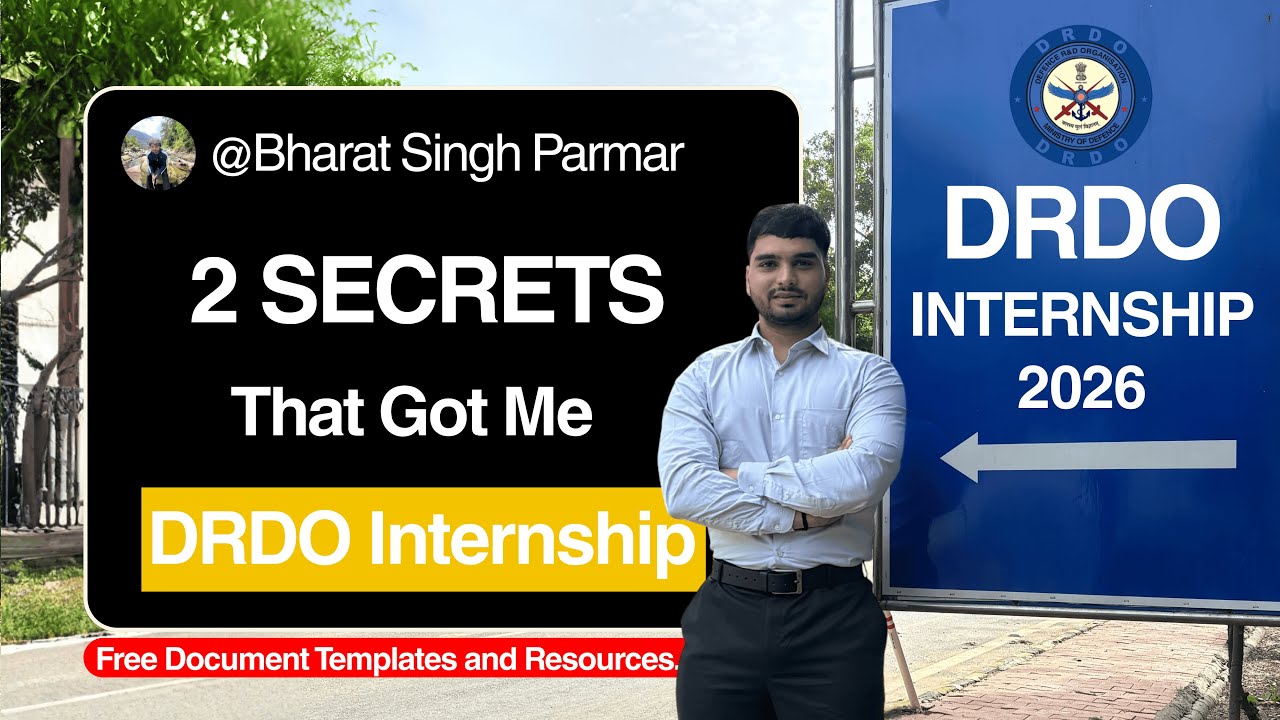 2 Secrets That Got Me into DRDO | DRDO Internship 2026 Full Guide
