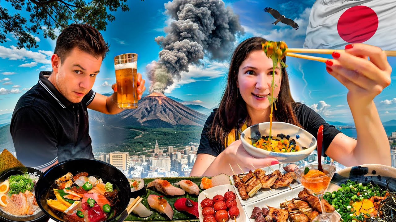 Кагосима, Япония: вулкан дымит, я ем, самурай одобряет!