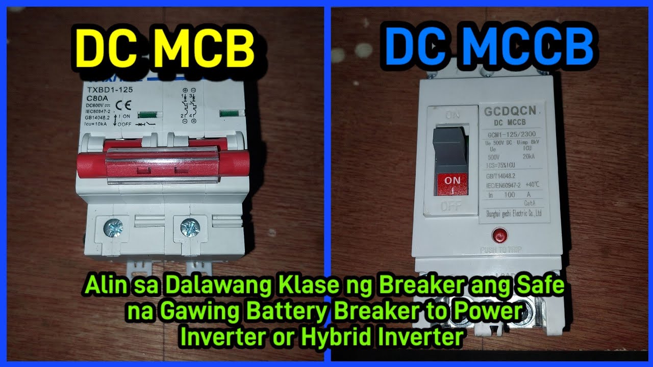 DC MCB or DC MCCB, Safe Gawing Battery Breaker to Power Inverter or Hybrid Inverter