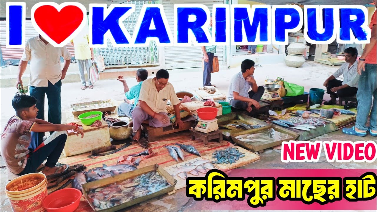 করিমপুর মাছের হাট এবং আই লাভ করিমপুর মডেল , I LOVE KARIMPUR । Fish cutting । Karimpur Bazar Nadia