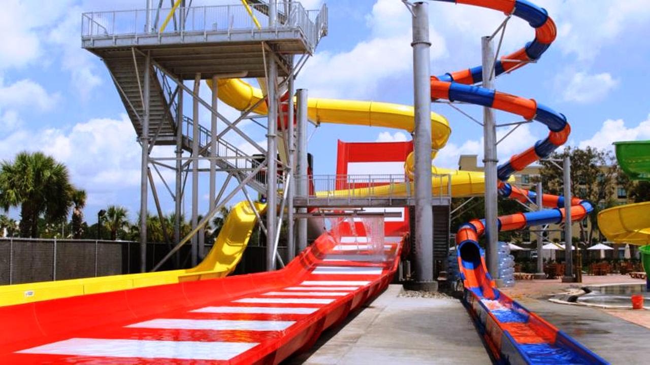 Top20 Hotels with Water Slides or Aqua Park in Orlando Disney World Area, Florida, USA
