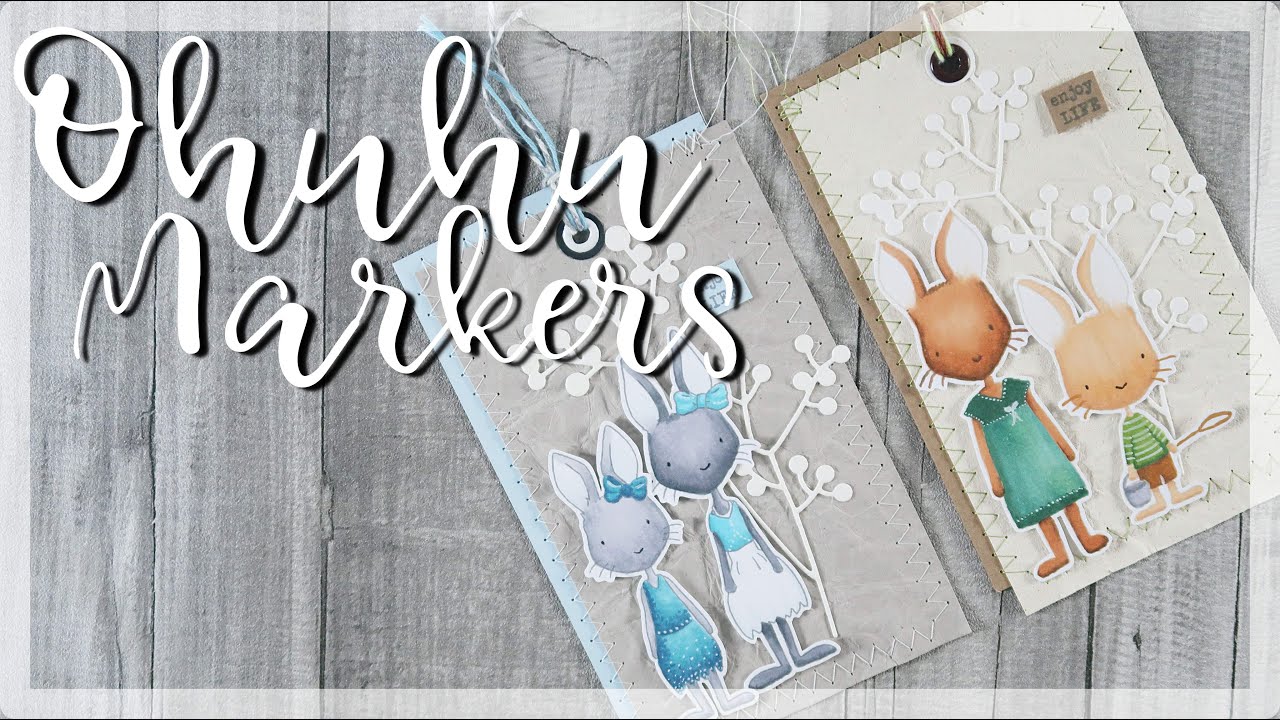 OHUHU Alcohol Markers Coloreando sellos de @AluaCid con ROTULADORES al ALCOHOL