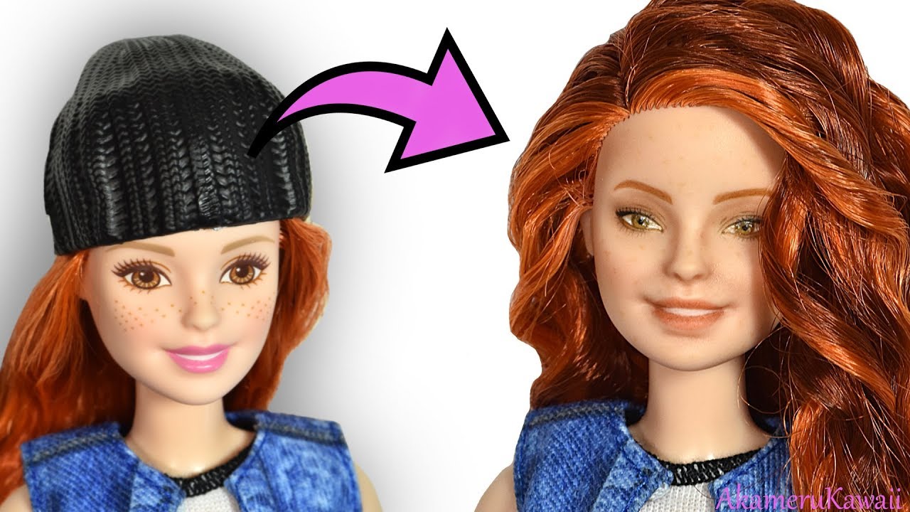 How to: Redhead Fashionistas Barbie Doll Makeover - Repaint Tutorial by AkameruKawaii