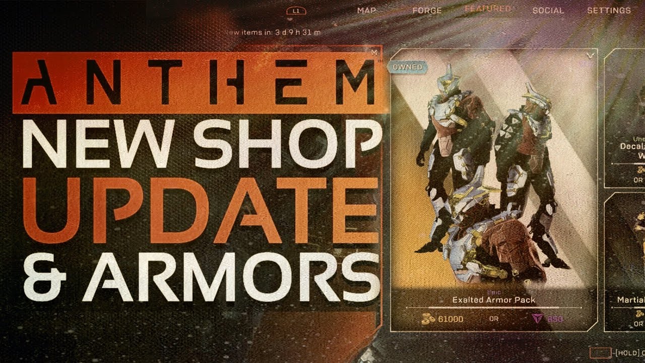 NEW Cosmetics! | Anthem Feature Store Update 4/5 | Martial Arts Bow, New Vinyls, & More!