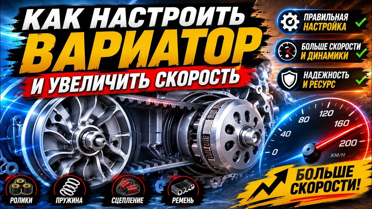 Как настроить вариатор и увеличить скорость?