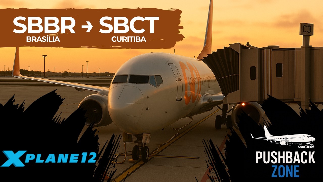 🛫 Brasília / SBBR → Curitiba / SBCT no Zibomod 737-800 | GLO 1784 | VATSIM #xplane12 #aviation