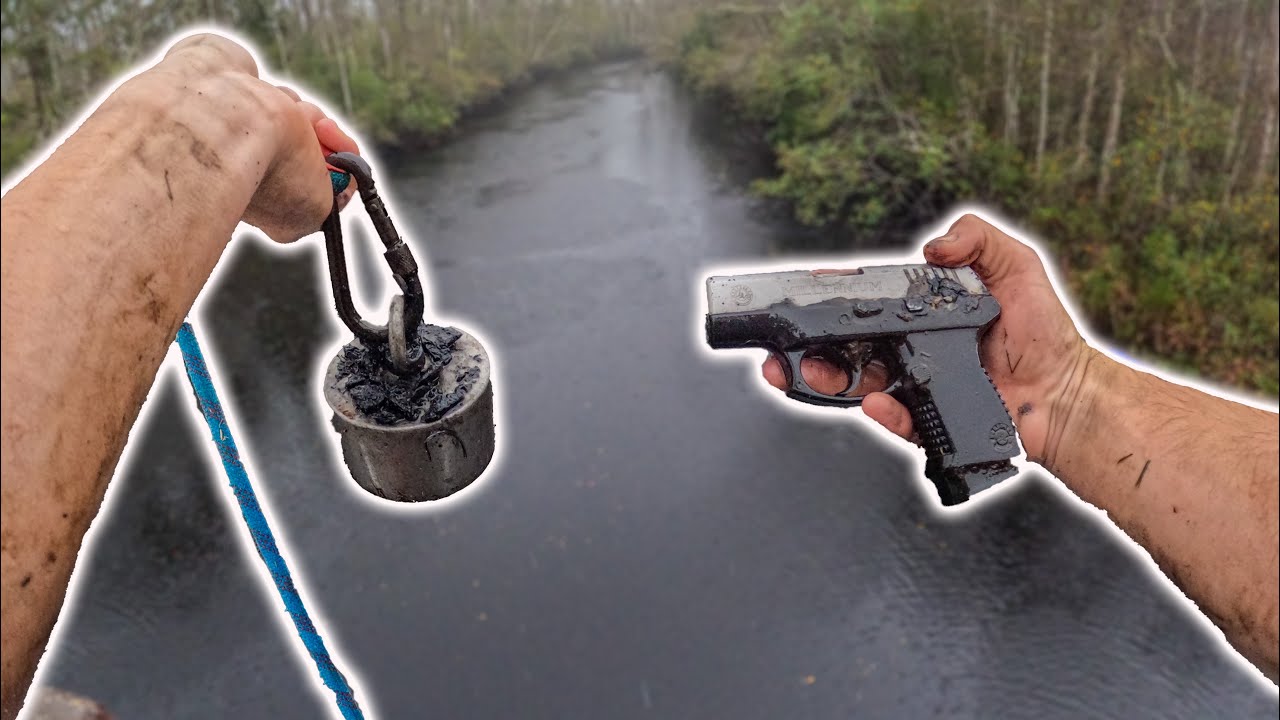 Hidden Weapon Cache Found While Magnet Fishing-I Think I’m In Danger (Sketchy Bridge Magnet Fishing)