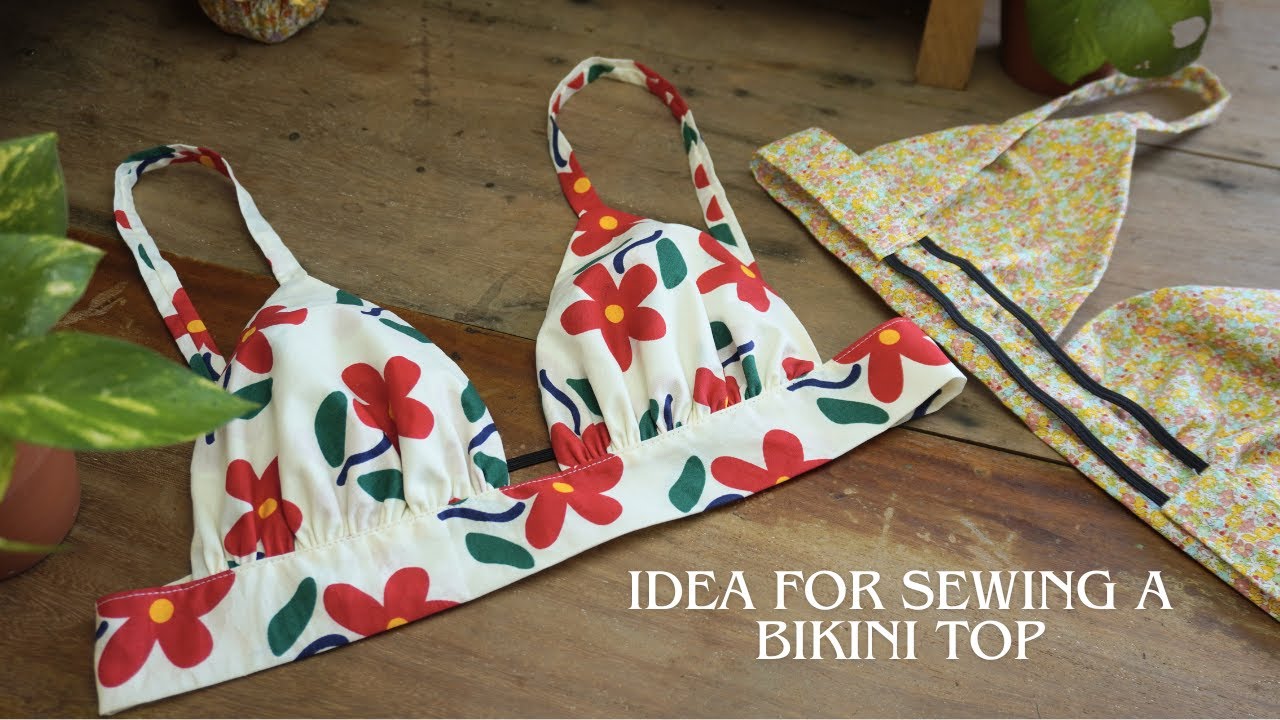 Easy sewing project: make a bikini top ( bra ) that fits all sizes | Sewing ideas | Yuu Pham