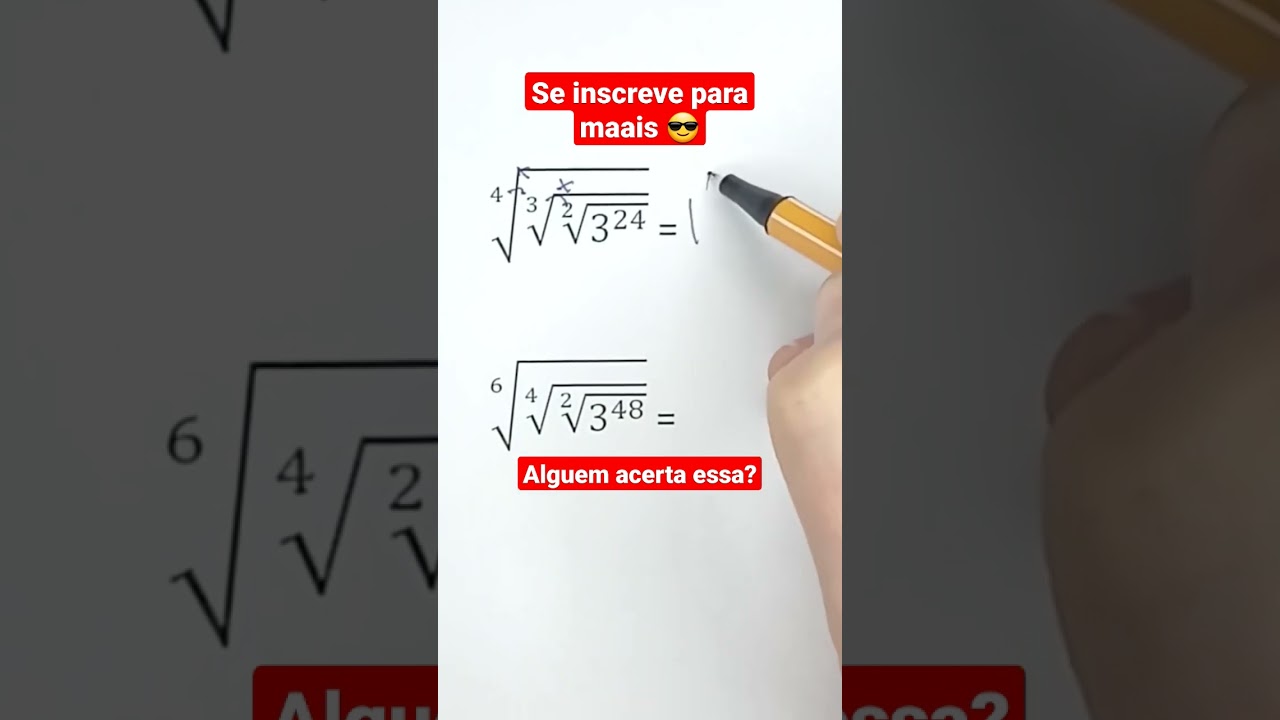 potencia&ccedil;&atilde;o - matem&aacute;tica b&aacute;sica. #vestibular #enem #matematica