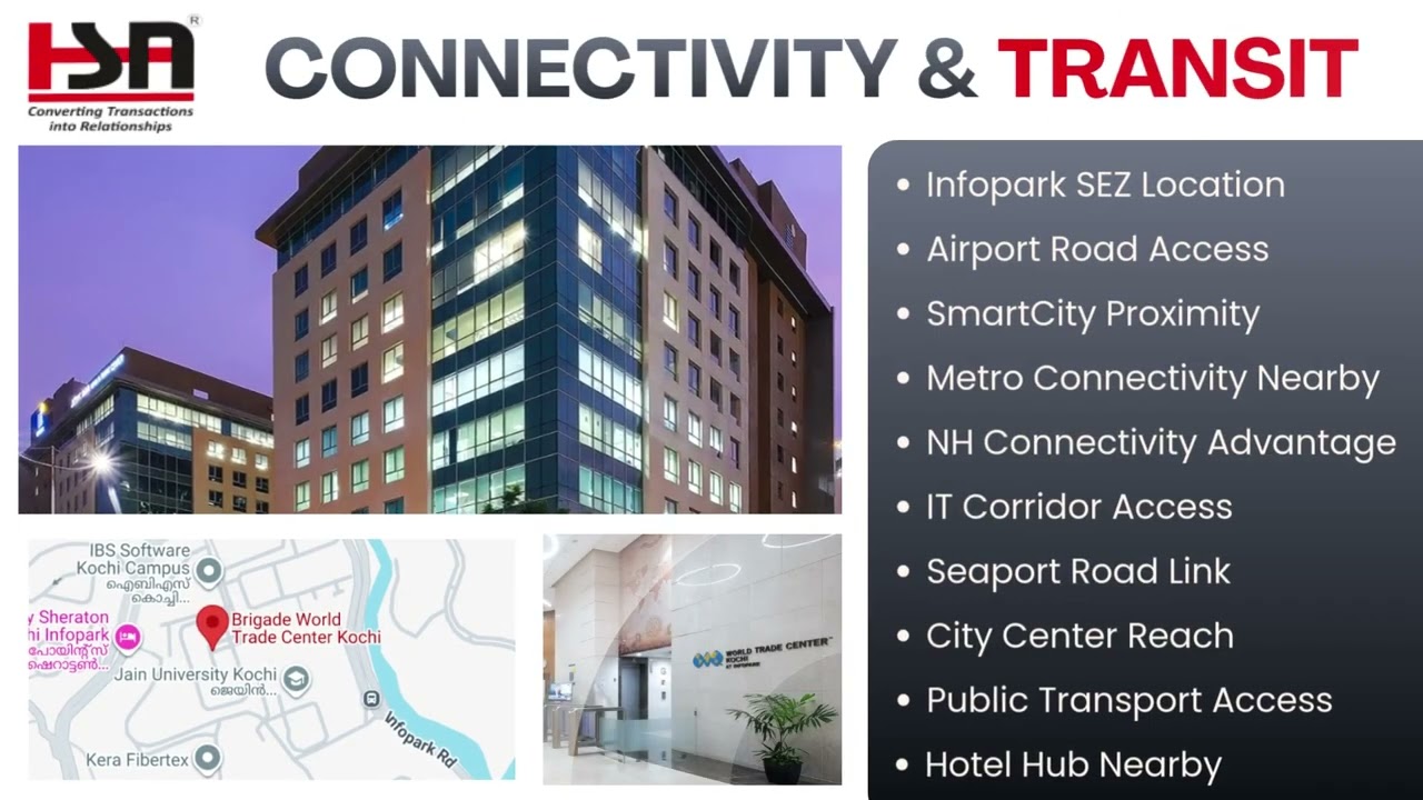 Brigade World Trade Center Kochi | Premium Office Spaces in Kakkanad | HSN Realty #office #workspace