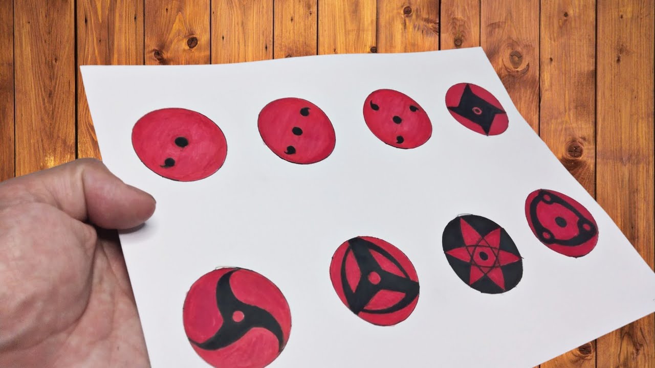 Drawing all types of Sharingan from Uchiha Clan#naruto #bryankjam