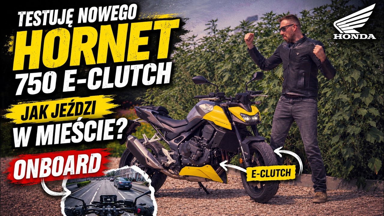 Nowy Hornet 750 E-Clutch w mieście. Onboard z komentarzem w stolicy