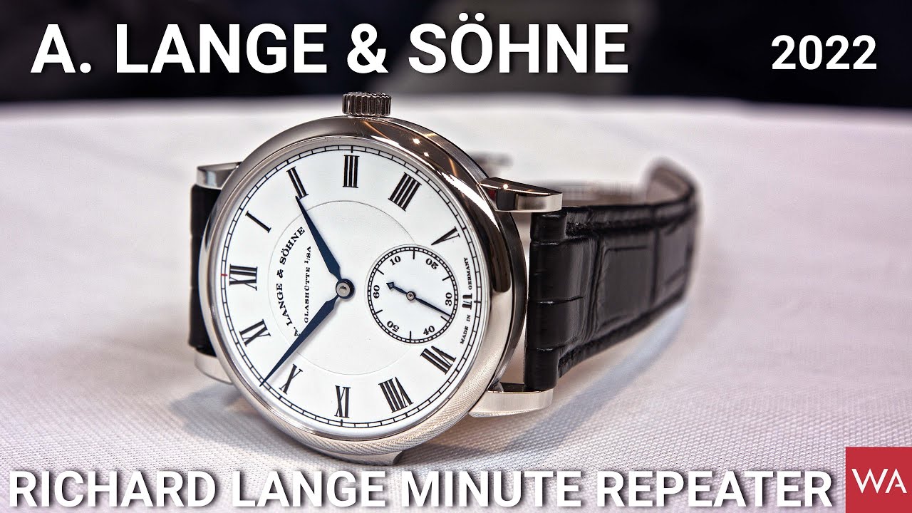 A. LANGE & SÖHNE Richard Lange Minute Repeater. What an atmospheric sound experience: Damn good!